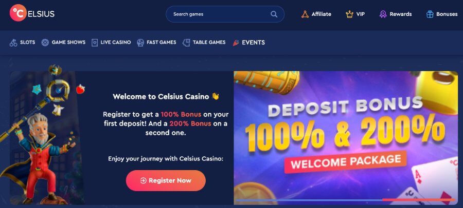 Bonus powitalny w Celsius Casino